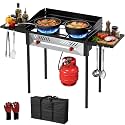 BESTFIRE High Pressure 240k BTU 2 Burner Outdoor Propane Gas Stove