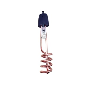1500w electric water heating rod  efficient immersion heater for quick hot water  corrosion-resistant copper  safe portable amp easy to use in winter season black