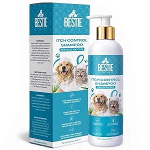 bestie anti-itch pet shampoo for dogs amp cats  fragrance free soothing formula for dry irritated amp sensitive skin  helps reduce scratching amp allergies  gentle daily use