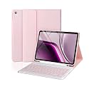 BESTOR Bluetooth Keyboard with Pencil Holder for 10th Gen Built-in 7-Colors Backlit Bluetooth, Wireless Laptop-Size Tablet Keyboard Compatible with iPad, Laptop, Tablet (Black)