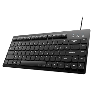 bestor mini keyboard 82 keys usb plug amp play spill resistant portable black wired usb handheld desktop keyboard compatible with desktop laptop