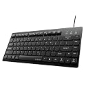 BESTOR Mini Keyboard, 82 Keys, USB Plug & Play, Spill Resistant, Portable, Black Wired USB Handheld Desktop Keyboard Compatible with Desktop, Laptop