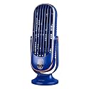 BESTOR Portable USB Rechargeable Desk Fan 5-Speed Mini Cooling Fan Silent Brushless Motor LED Display Adjustable Tilt & Speed Compact & Powerful USB Fan (Blue)
