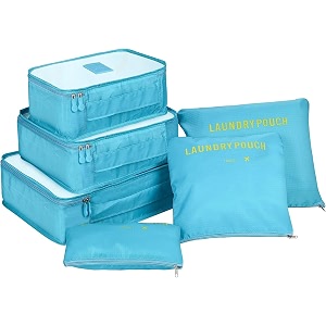 travel organizer packing cubes for travel travel essentials toiletry bag packing bags for clothes travel organizer for women travel pouch packing cubes travel organizer skyblue
