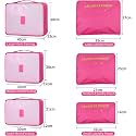 Travel Organizer, Packing Cubes for Travel, Travel Essentials, Toiletry Bag, Packing Bags for Clothes, Travel Organizer for Women, Travel Pouch, Packing Cubes Travel Organizer (PINK)