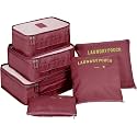 Travel Organizer, Packing Cubes for Travel, Travel Essentials, Toiletry Bag, Packing Bags for Clothes, Travel Organizer for Women, Travel Pouch, Packing Cubes Travel Organizer (WINE RED)