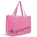 BestSounds Piano Bag, Zipper Waterproof Music Book Tote Bag Piano Accessories for Students Kids, Women, Gifts for Musicians (Pink Music)