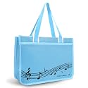 BestSounds Piano Bag, Zipper Waterproof Music Book Tote Bag Piano Accessories for Students Kids, Women, Gifts for Musicians (Blue Music)