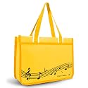 BestSounds Piano Bag, Zipper Waterproof Music Book Tote Bag Piano Accessories for Students Kids, Women, Gifts for Musicians (Yellow Music)