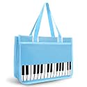 BestSounds Piano Bag, Zipper Waterproof Oxford Cloth Music Piano Accessories Book Bag Tote for Students Kids, Girls, Women, Gifts for Music Lovers Musicians (Black)