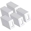 BESTTEN 50 Pack 1 Gang Screwless Decorator Wall Plate, USWP6 Gloss Snow White, Decorative Outlet Cover, Decor Light Switch Face Plate, H4.69” x W2.91”