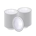 BESTVIP 200 Pack Plastic Bowls with Silver Rim