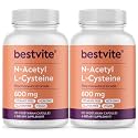 BESTVITE N-Acetyl L-Cysteine (NAC) 600mg (240 Vegetarian Caps)(120x2)