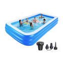 Bestway Spa Swimming Bath Tub with Pump 10 Feet Blue (with Electric Pump). Inflatable Swimming Pool