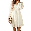 BestWendding Women Long Sleeve Mini Dress Square