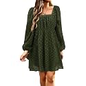 BestWendding Women Long Sleeve Mini Dress Square