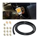 BESULEN 1/4 Inch ID Fuel Line Hose Kits, 6-Foot Fuel Line + 2 Pcs 1/4 Inch x 5/16 Inch Gas Inline Fuel Filters + 10 Pcs Hose Clamps, Universal for Small Engines, Generators, Motorcycle, Go Kart, ATV