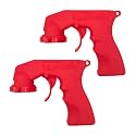 BESULEN 2PCS Car Can Spray Handle, Auto Reusable Clip-On&amp;Off Instant Converts Spray Adapter Paint Aerosol Sprayer with Full Grip Trigger Locking Collar for Painting Adhesives, Universal Fit (Red)