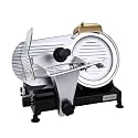 BESWOOD 10" Electric Deli Meat Slicer, Cheese Food Slicer with Premium Chromium-plated Steel Blade, for Home and Commercial use, 240W, Serving Plate included (Classic Black)