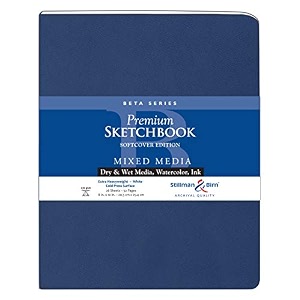 beta series softcover sketchbook edition heavyweight 270 gsm white cold press 26 sheets52 pages - 8 x 10