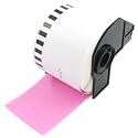 BETCKEY Replace for Brother DK-2205 2.4 in x 100 ft Pink Labels[1 Roll]