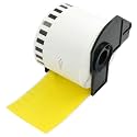 BETCKEY Replace for Brother DK-2205 2.4 in x 100 ft Yellow Labels[1 Roll]