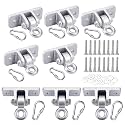 BETOOLL Swing Hangers Heavy Duty Wooden Swing Set Accessories with Screws and Locking Snap Hooks 10000 lb Capacity Set of 8