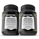 Better Alt Shilajit Sea Moss Capsules Pack of 2 with Ashwagandha &amp; Black Pepper Extract with 85+ Essential Minerals &amp; Antioxidants| Boosts Energy &amp; Metabolism - 120 Servings, 240 Capsules