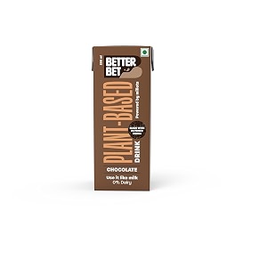 better bet chocolate vegan millet beverage 4l 20 x 200 ml  plant based  lactose free  no added preservatives  no cholesterol  no trans fat