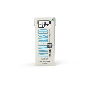 better bet vanilla vegan millet beverage 16l 8 x 200 ml  plant based  lactose free  no added preservatives  no cholesterol  no trans fat