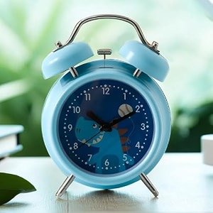the better home alarm clock 97cm alarm clock for students alarm clock for bedroom loud alarm clock for heavy sleepers mini alarm clock for kids cat ears table clock for study table- peach