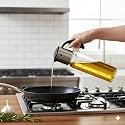 The Better Home Glass Oil Dispenser 500ml | Borosilicate Bottle with Stainless Steel Spout | Leak-Proof, Easy Grip | For Cooking Oils &amp; Vinegar