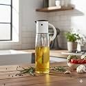 The Better Home Borosilicate Glass Oil Dispenser 600ml | Easy-Grip, Spill-Proof | With Measuring Mark | Premium Look | Ideal for Small Families, Clear