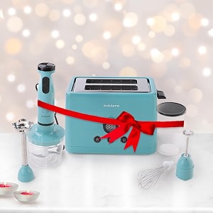 the better home fumato anniversary wedding gifts for couples- 2 slice pop-up toaster-bun rack electric portable hand blender  house warming gifts for new home 1 yr warranty misty blue 1000 watts