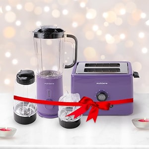 the better home fumato anniversary wedding gifts for couples- non stick sandwich maker  3 in 1 mixer grinder blender set  house warming gifts for new home  1 year warranty purple