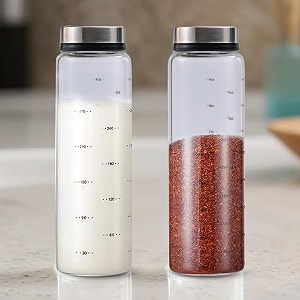 the better home glass salt amp pepper shaker pack of 2  salt amp pepper dispenser  moisture-proof seasoning transparent shaker set  perfect pour holes for kitchen dining table restaurant