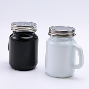 the better home glass salt amp pepper shakers set- black amp white pack of 6  moisture-proof seasoning shakers with handle  salt amp pepper containers  salt amp pepper container set for dining table
