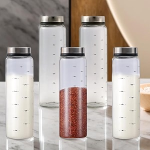 the better home glass salt amp pepper shaker pack of 5  salt amp pepper dispenser  moisture-proof spice dispenser  perfect pour holes for kitchen dining table restaurant