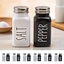The Better Home Glass Salt &amp; Pepper Shakers Set- Black &amp; White (Pack of 6) | Moisture-Proof Seasoning Shakers | Salt &amp; Pepper Containers | Salt &amp; Pepper Container/Set for Dining Table