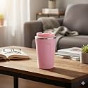 The Better Home 380 ml Insulated Coffee Cup Tumbler | Double Walled 304 Stainless Steel | Leakproof | Spillproof Silicone Rim | 6 hrs hot &amp; Cold | BPA Free | Perfect for Home &amp; Office | Blue (Pink)