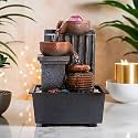 The Better Home Polyresin Water Fountain for Home Decor | Indoor Decor for Living Room, Tabletop, Hall &amp; Office | Housewarming Gift | Calming Nature Decor | 21x15.5x29 Cm