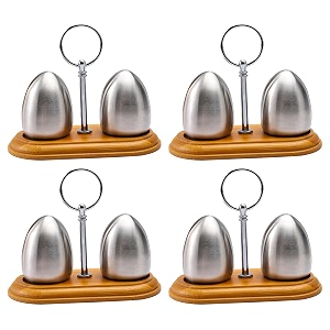 the better home stainless steel salt amp pepper shakers set- pack of 4  moisture-proof seasoning shakers with stand  salt amp pepper containers  salt amp pepper containerset for dining table