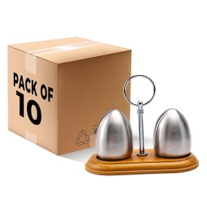 the better home stainless steel salt amp pepper shaker set - silver  moisture-proof shakers with holder  perfect pour holes for kitchen dining table restaurant pack of 10