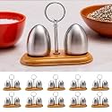 The Better Home Stainless Steel Salt &amp; Pepper Shakers Set (Pack of 20) | Moisture-Proof Seasoning Shakers with Stand | Salt &amp; Pepper Containers | Salt &amp; Pepper Container/Set for Dining Table