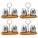 The Better Home Stainless Steel Salt &amp; Pepper Shakers Set- (Pack of 4) | Moisture-Proof Seasoning Shakers with Stand | Salt &amp; Pepper Containers | Salt &amp; Pepper Container/Set for Dining Table