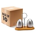 The Better Home Stainless Steel Salt &amp; Pepper Shaker Set - Silver | Moisture-Proof Shakers with Holder | Perfect Pour Holes for Kitchen Dining Table Restaurant (Pack of 10)
