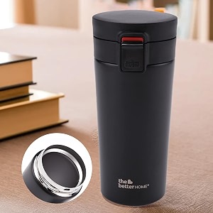 the better home 380 ml insulated coffee cup tumbler  double walled 304 stainless steel  leakproof  hot and cold water for office  6 hrs hot amp cold