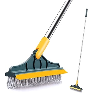 bathroom tiles cleaner brush with long handle 120 rotating floor cleaning supplies for household kitchen accessories items 2 in 1 floor scrub cleaning brush fc