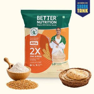 better nutrition biofortified wheat atta  naturally high in protein  iron  zinc rich 5 kg