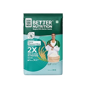 better nutrition biofortified sona masoori rice  high protein  rich in zinc  100 natural  healthy rice  2kg